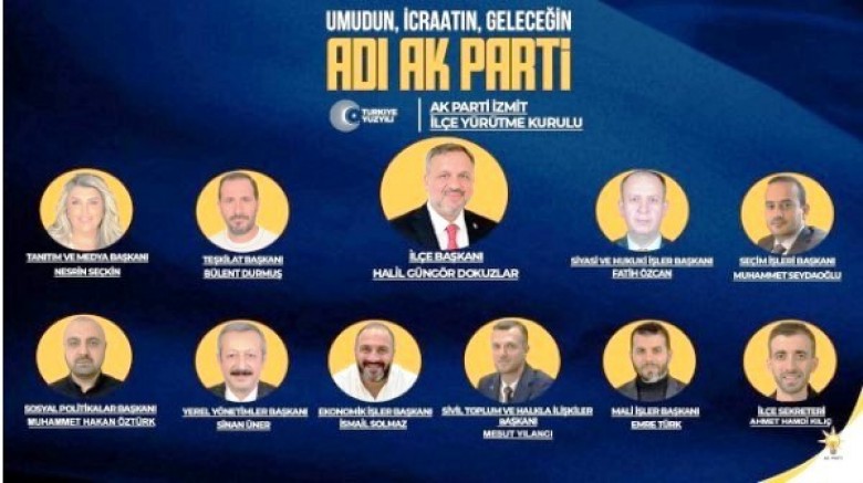 AK Parti İzmit ilçe yönetimi yürütmede Vedat Yoldaş ve Şaban Tek değişti
