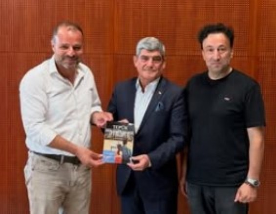 Futnet Başkanı Mehmet Zeki Kutludan Ceyhun Yalçın ziyareti