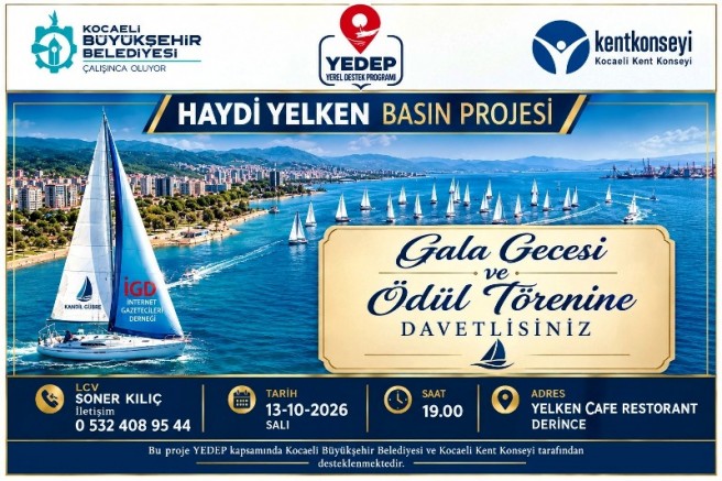Haydi Yelken Basın projesi Gala gecesi ve Ödül Töreni