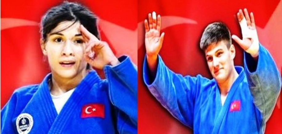 Kağıtsporlu Judocular Tuğçe ile İbrahim'den Taranto'da çifte Şampiyonluk
