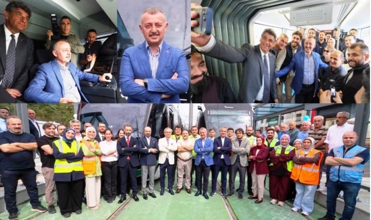 Kartepe Tramvay Hattını hizmete açan Tahir Başkan ilk sürüşte başarılı