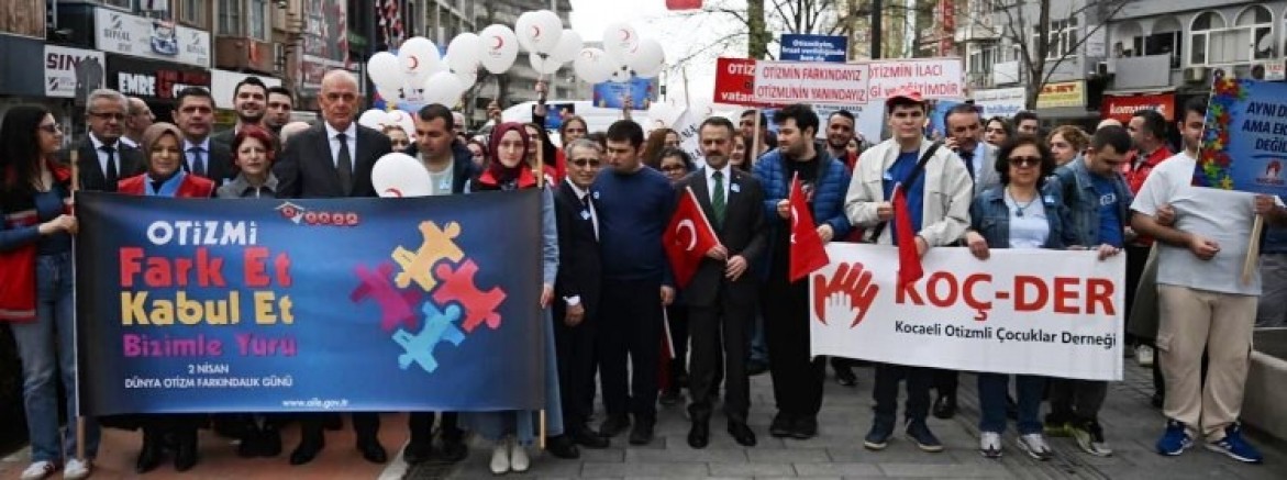 Otizm Farkındalık Yürüyüşü yoğun katılım gerçekleştirildi