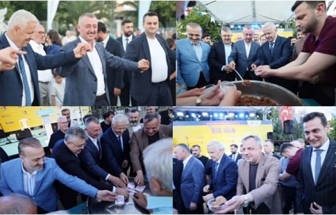 Rumeli Helva Şöleninde Tahir Başkan bağşişle kazanı açtı, halaya katıldı