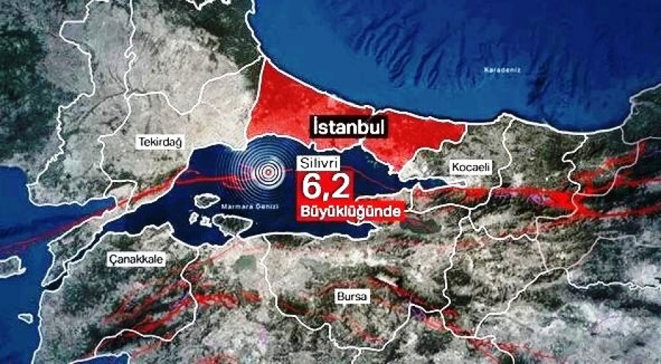 Silivri 3.9, İstanbul 6.2 10 saniyelik deprem salladı
