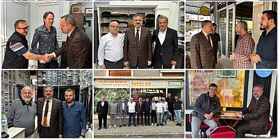AK İzmit Halil Dokuzlardan Meclis Üyeleriyle Esnafa Çat Kapı ziyareti