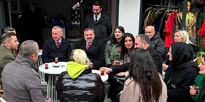 Büyükakın Dokuzlar çarşıda kadın esnafları ziyarette