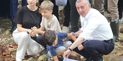 Kirazdere’ye 8 bin kırmızı benekli alabalık salındı