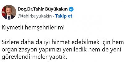 Büyükakının Büyükşehir görevlendirmeleri paylaşımı