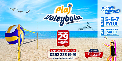 Derince´de Plaj Voleybolu Turnuvası Harikalar Sahilinde