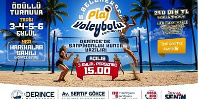 Derince Plaj Voleybolu Turnuvası Harikalar sahilinde