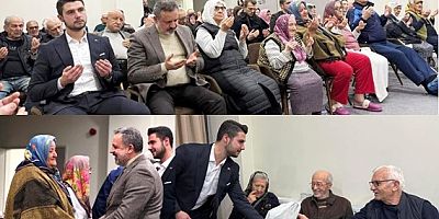 Dokuzlar İzmit AK Gençler Akbal'la Kandilde Huzurevinde hayır dua aldı