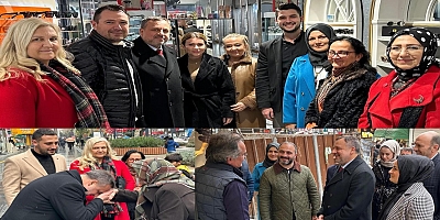 Fethiye Caddesinde AK İzmitin Başkanı Halil Dokuzlara Esnafın büyük ilgisi