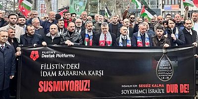 Filistin Platformundan  idam kararına karşı susmuyoruz. Soykırımcı İsrail'e dur de açıklaması