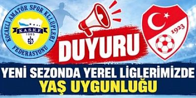 Futbol altyapı liglerinde yaş kategorileri duyurusu