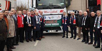 Gebze Ticaret Odasının Gazzeye yardım tırları