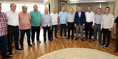 Geredelilerin Büyükakın'a projelere teşekkür ziyareti