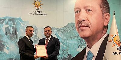 Halil Güngör Dokuzlar AK PArti İzmit İlçe Başkanlığı yetki belgesini aldı