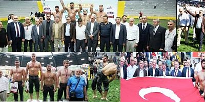 İshakçılar Güreşlerinde Faruk Akkoyun'u yenen Seçkin Duman Şampiyon