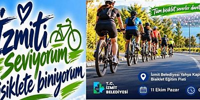 'İzmit'i seviyorum Bisiklete Biniyorum' Pazar 09.00 Tura Herkes Davetlidir