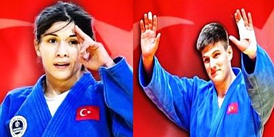 Kağıtsporlu Judocular Tuğçe ile İbrahim'den Taranto'da çifte Şampiyonluk