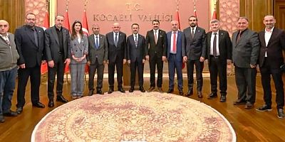 KESOB Başkanı Kadir Durmuş ve yeni yönetiminin Vali Aktaş'a ziyareti