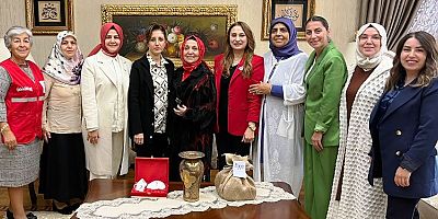 Kızılay Kadınlar Kolu Şengül Karagöz'den Vali eşi Songül Aktaş Ziyareti