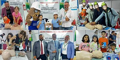 Kocaeli Sağlık Çalışanlarının Kitap Fuarı Standında ilkyardım farkındalığı