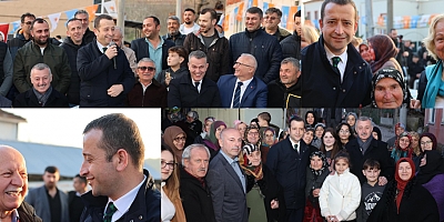 Muharrem Tutuş köyü Mandıra'da komşularıyla Tahir Başkanı ağırladı