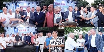 Rumeli Türklerinin Helva şöleninde Tahir Başkan bahşişi verdi kazanı açtı