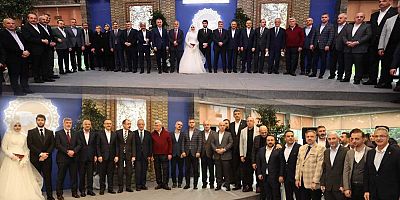 Sami Çakırın oğlu Salih'in Hacer'le nikahına AK Partililerden yoğun katılım