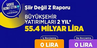 Tahir Başkan'dan Z Raporu 55,4 milyar liralık yatırım