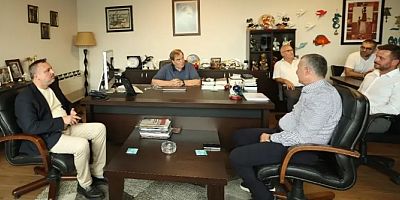 Tahir Başkan,Dokuzlarla Fuat Biçici'yi ziyaret etti