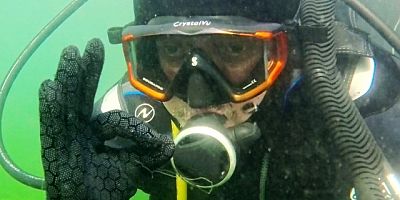 Tahir Başkandan körfezin dibine inceleme dalışı