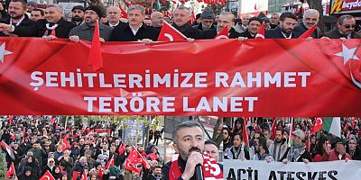 Terör ve İsraili Protesto için yürüyen STK'lar Gazze'de Acil Ateşkes istedi
