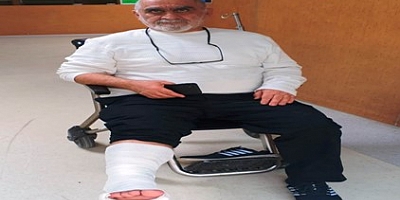 Vedat Tekin'in burkulan ayağına alçı yapıldı
