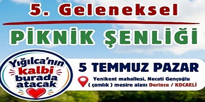 Yığılcalılar Derneği pikniği 5 Temmuz’da Derincede