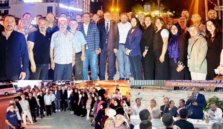 Tepeköyde muhteşem AK Parti Çoşkusu Halil  Başkana meşaleli karşılama