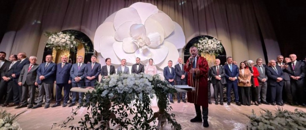 Tipioğlu'nun kızına 57 şahitli nikah töreni